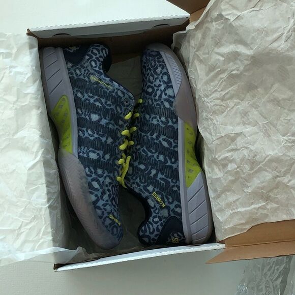 K-Swiss Hypercourt Express Blue Leopard Tennis Shoes. - Picture 6 of 16